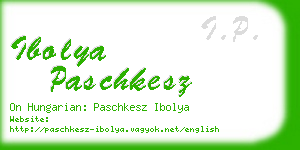 ibolya paschkesz business card